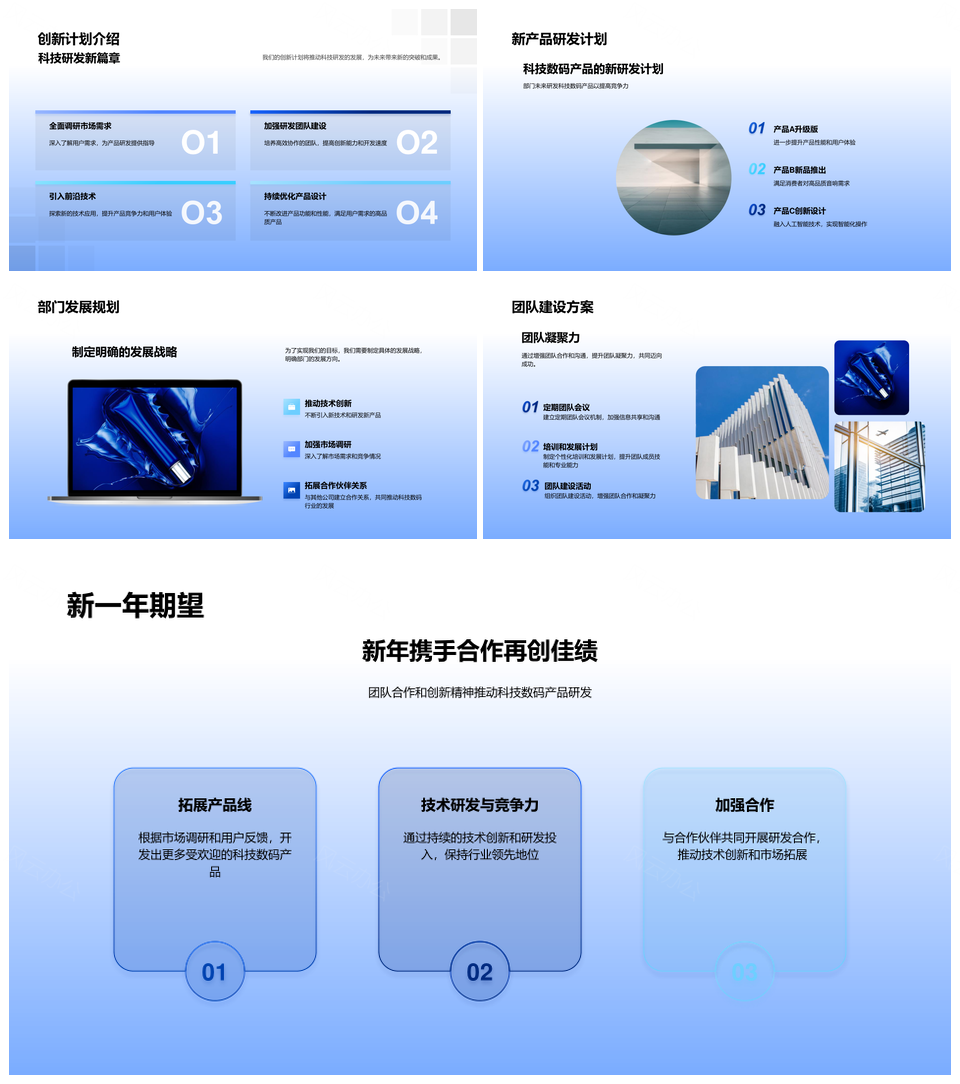 数码产品年度技术趋势研发成果与市场分析PPT模板