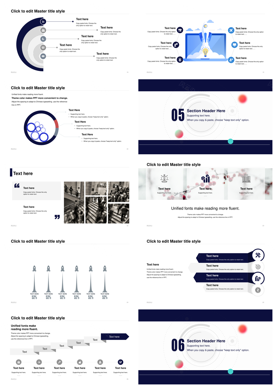 月球未来蓝渐变几何星球商务汇报PPT模板