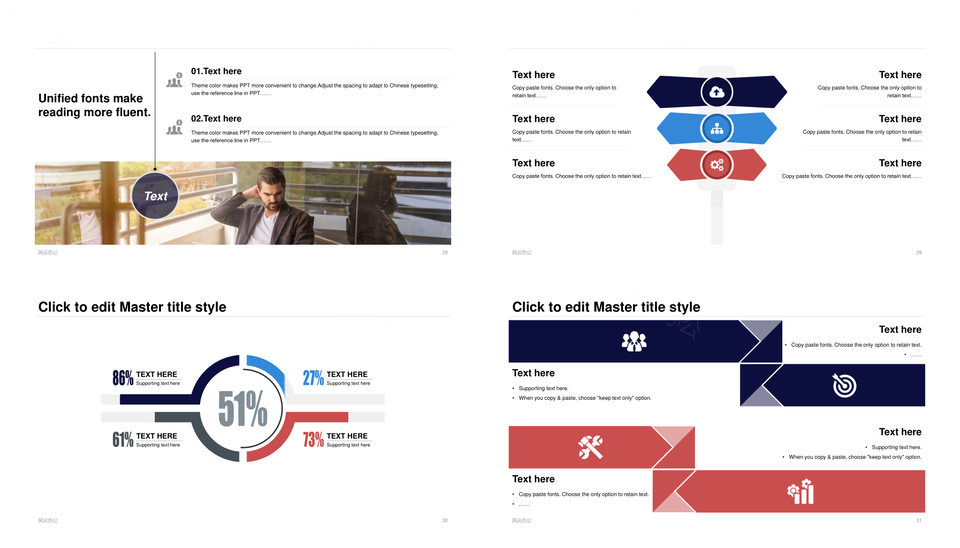 月球未来蓝渐变几何星球商务汇报PPT模板
