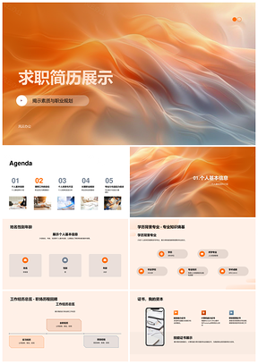求职简历职业素质规划猎头学历经历技能展示PPT模板