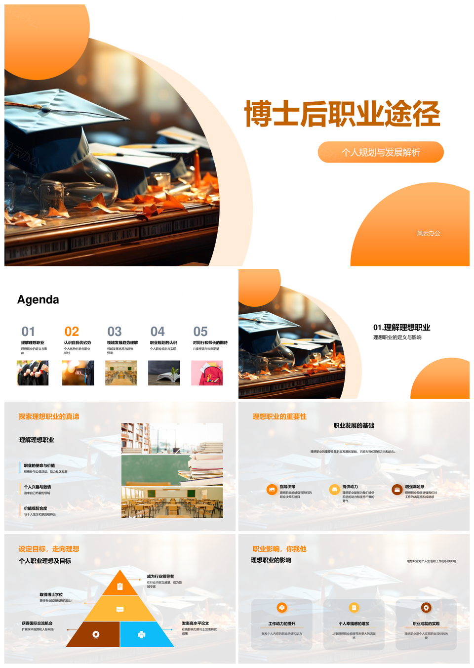 博士后职业路径规划优劣势趋势目标PPT模板