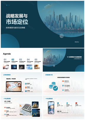战略定位长期发展行业趋势财务展望PPT模板