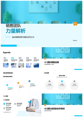 动物用药品销售团队协作成果与数据总结PPT模板