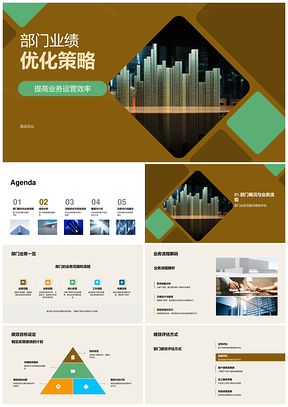 部门业绩优化策略业务效率绩效评估PPT模板