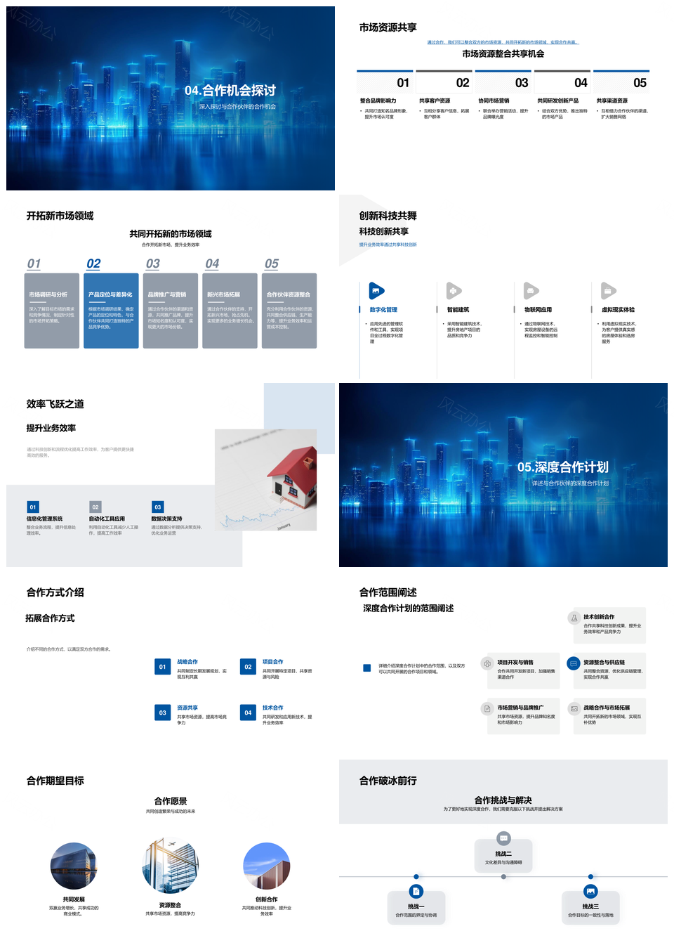 房产业务半年战略合作成绩满意度布局优势PPT模板