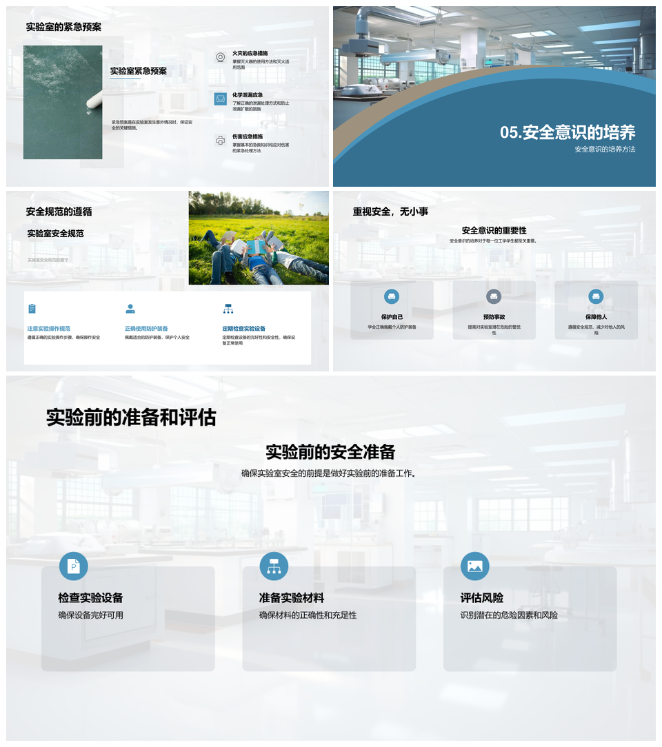 实验室安全操作应急措施与设备使用PPT模板