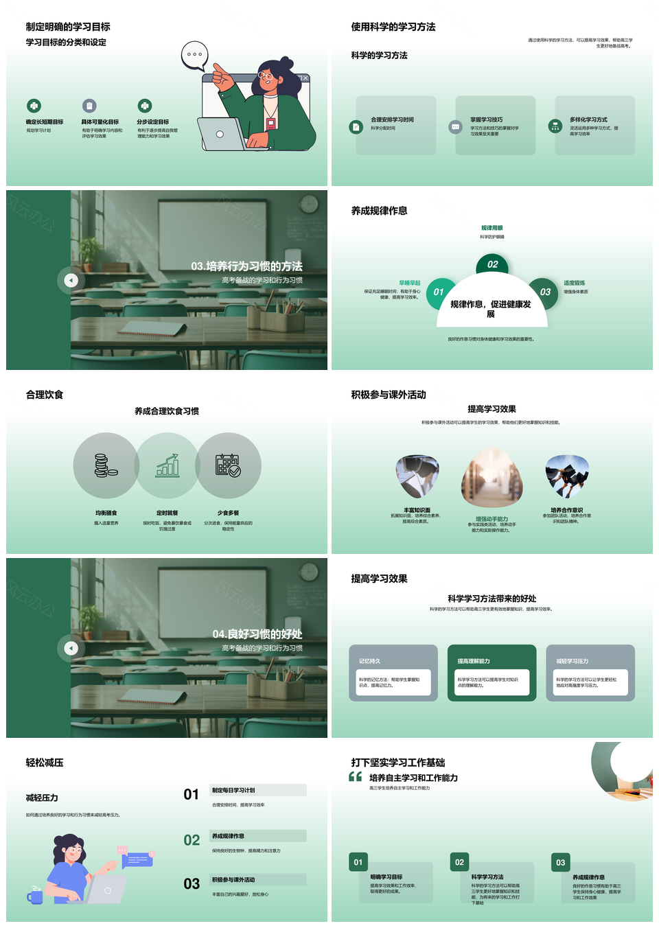 高三学生行为习惯学业指导科学方法高考备战PPT模板