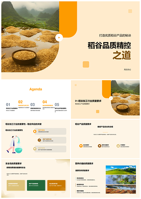 稻谷加工质量安全营养管理体系PPT模板
