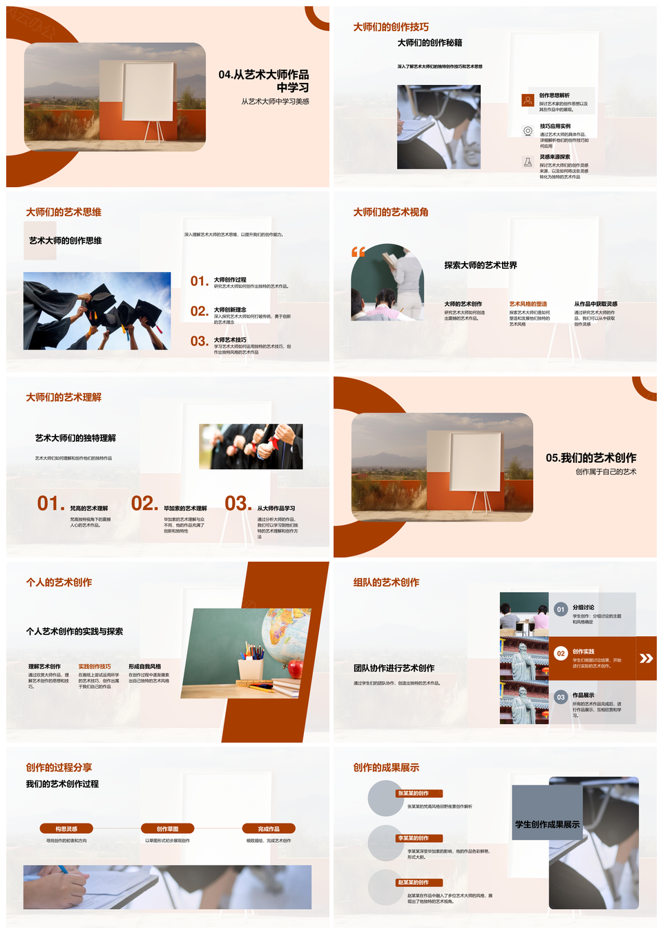 艺术大师作品风格创新解析教学PPT模板