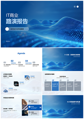 2025IT商业路演技术市场投资旗舰产品创新竞争分析PPT模板