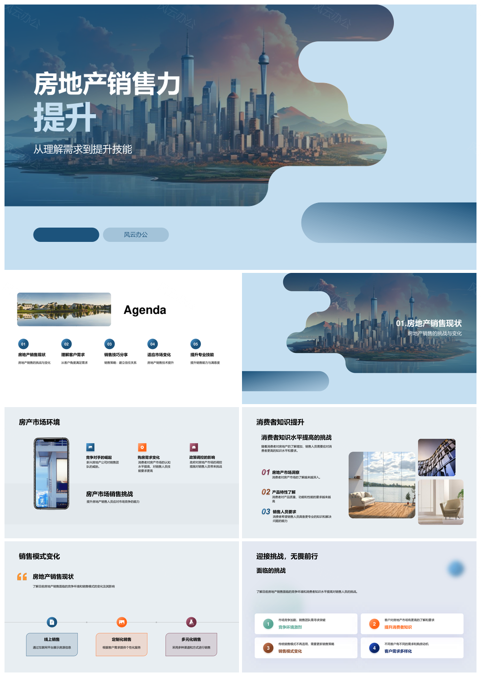 房地产销售技能提升与客户需求解决方案PPT模板