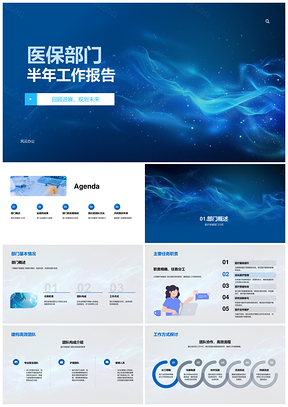 医保医疗业绩发展规划团队社会价值合作PPT模板