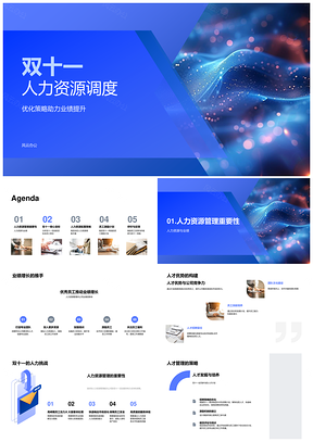 2025双十一人力资源优化策略提升活动业绩PPT模板