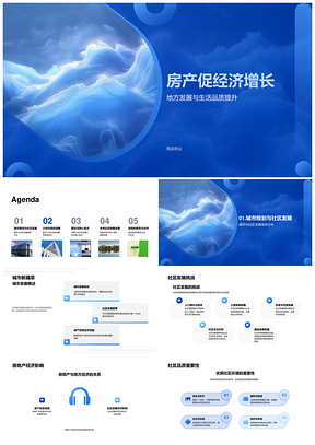 房产促经济地方社区发展品质规划合作PPT模板