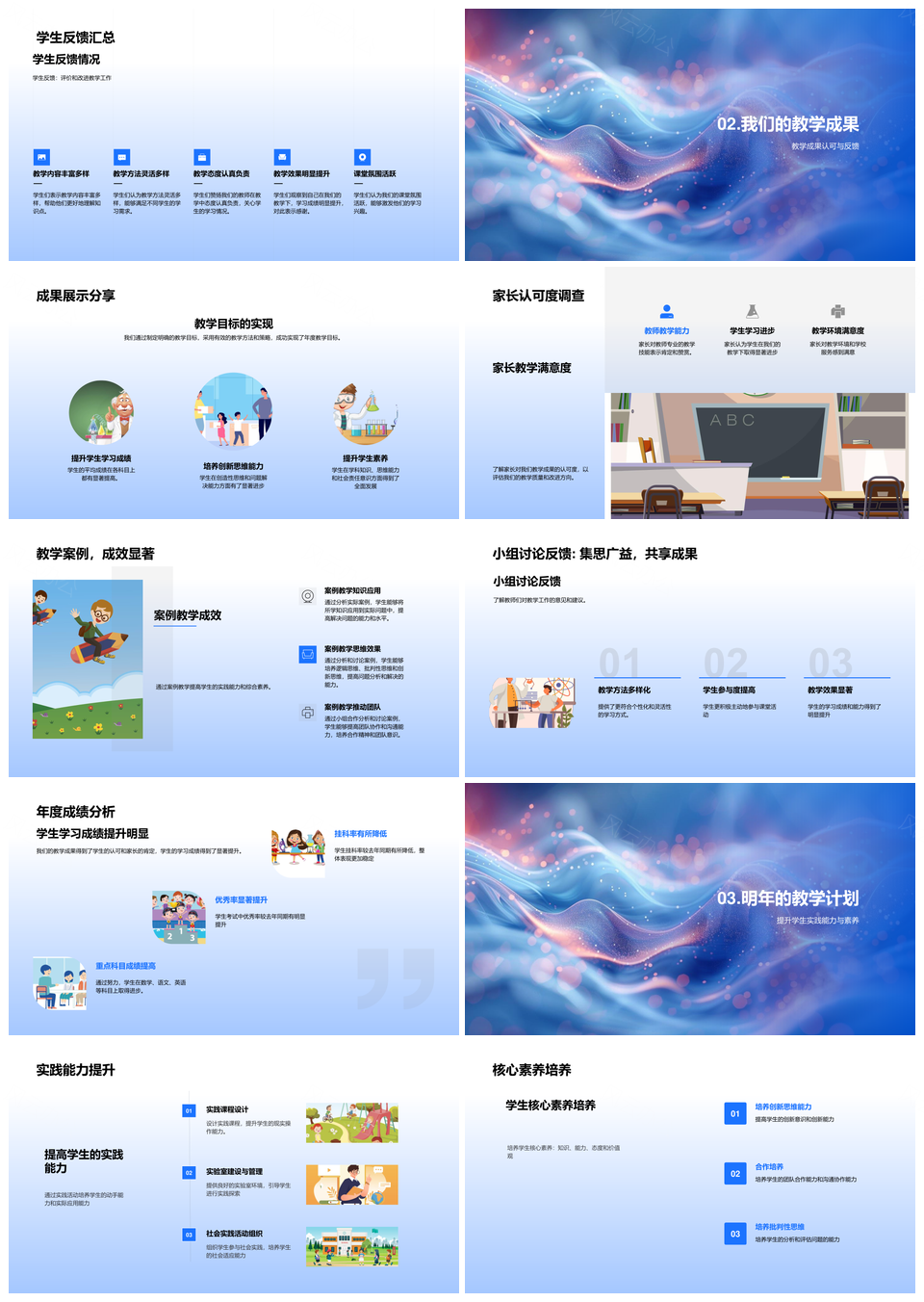 教学半年总结成效挑战与未来规划PPT模板