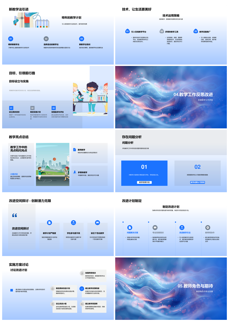 教学半年总结成效挑战与未来规划PPT模板