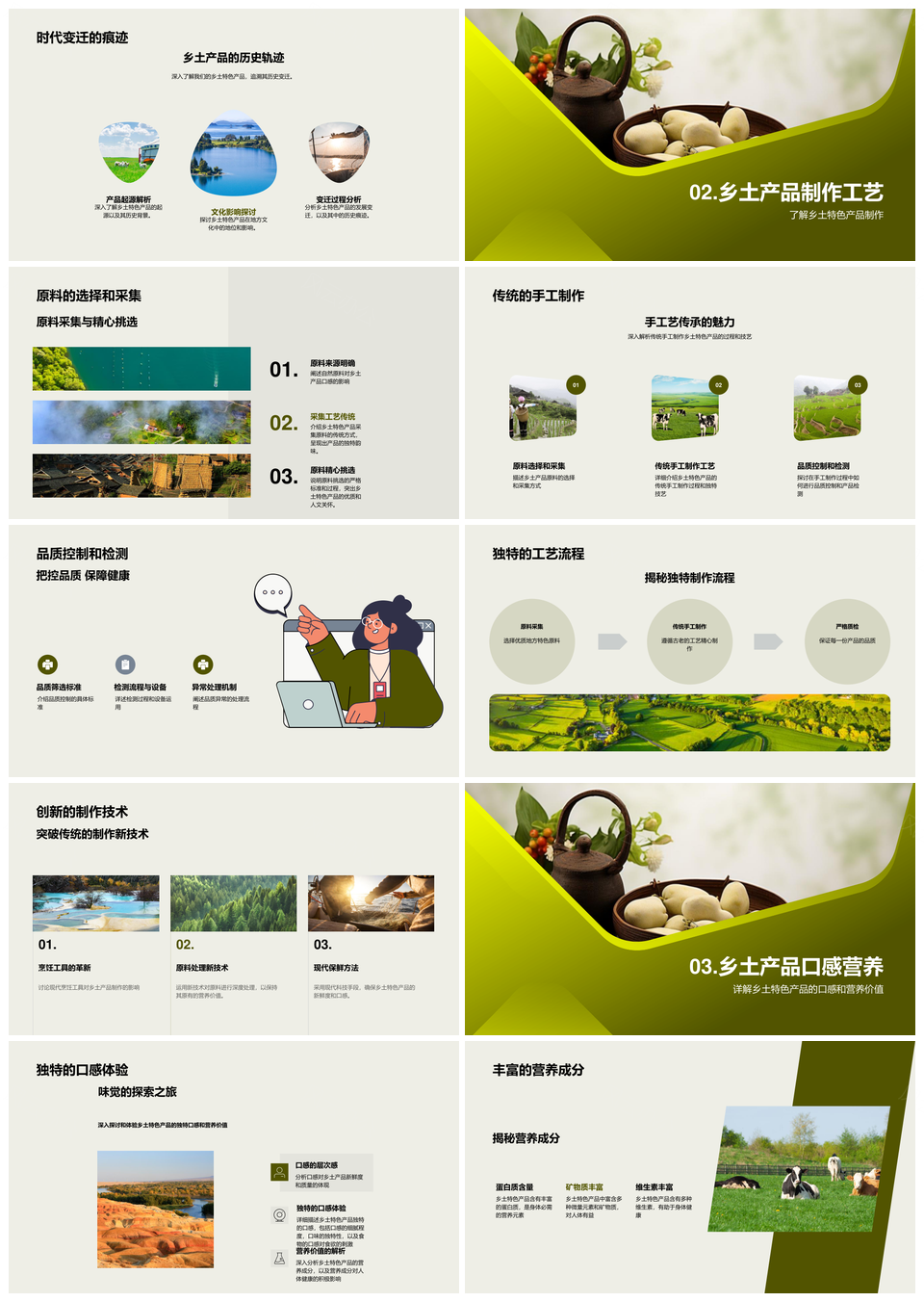 乡土特色产品历史文化与工艺解析PPT模板