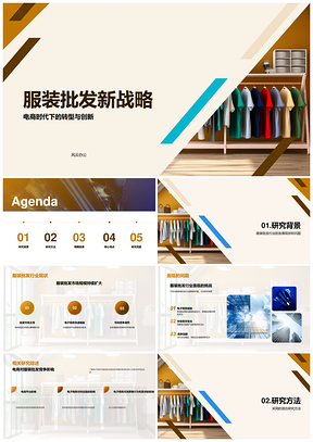 电子商务下服装批发创新策略竞争力发展研究PPT模板