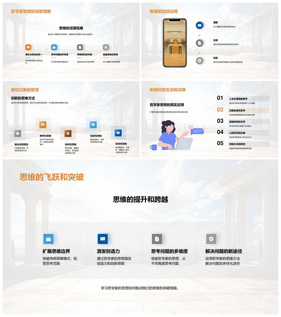 古希腊哲人教育思想探源PPT模板