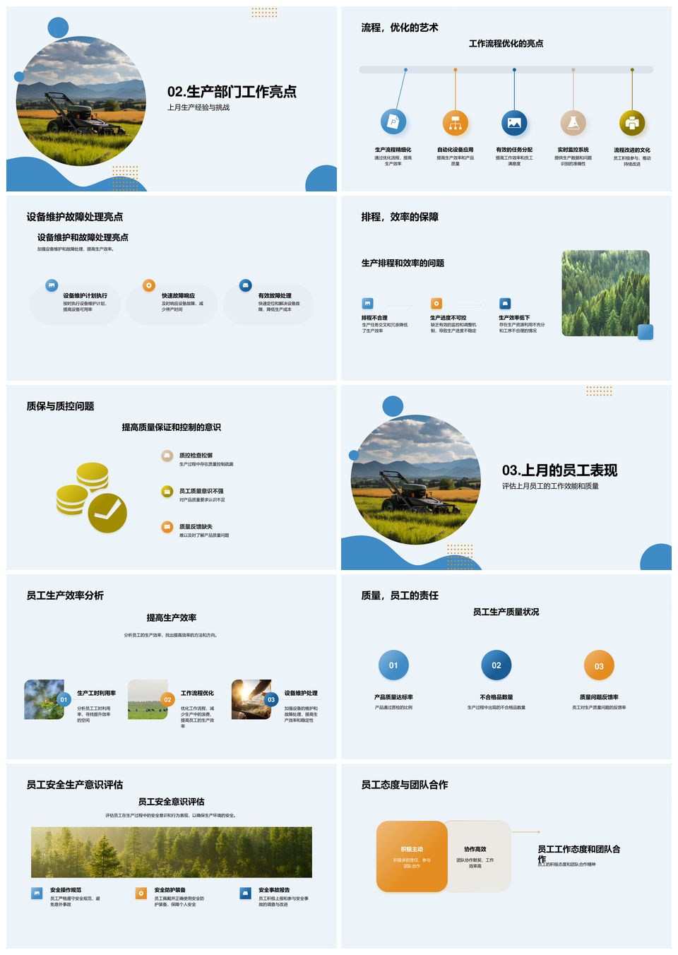 农业工具生产部门量率工时质控流程优化PPT模板
