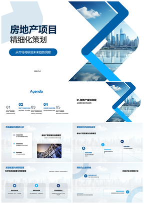 房地产摩天项目市场趋势精细化策划PPT模板