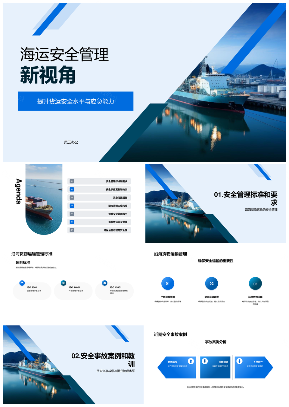 沿海货船安全标准事故案例与应急处置救援PPT模板