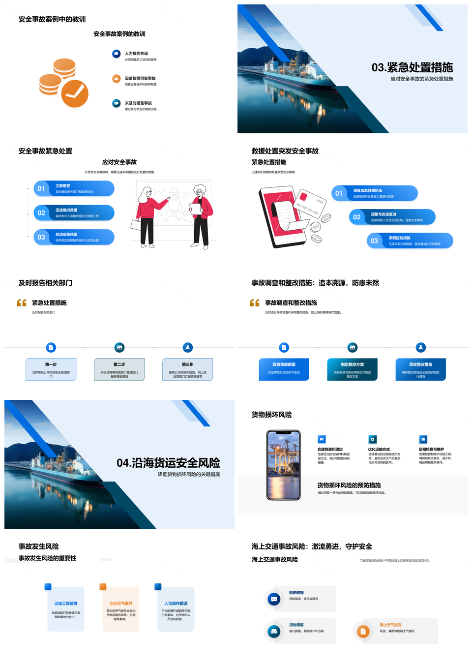 沿海货船安全标准事故案例与应急处置救援PPT模板