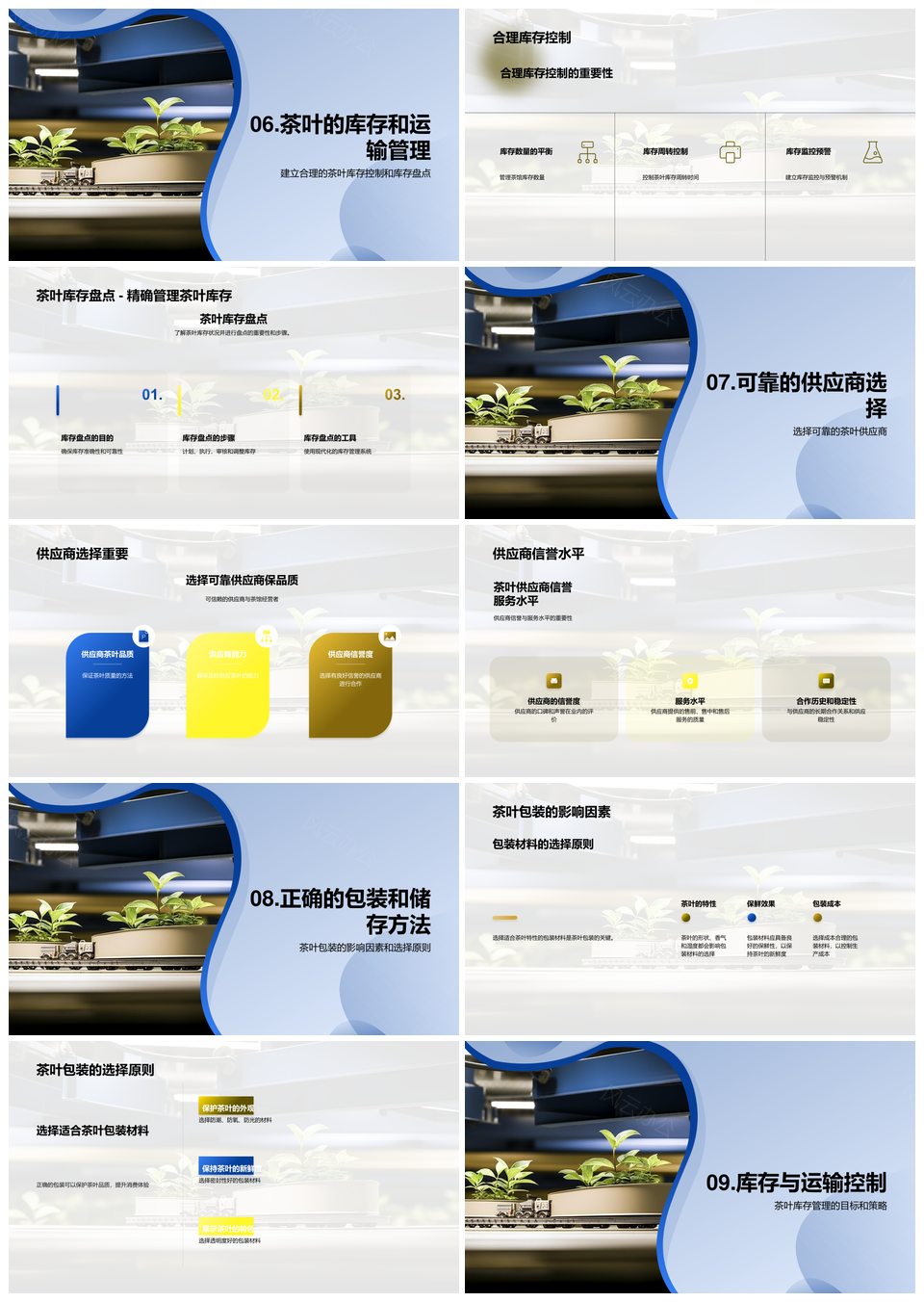 茶叶供应链全流程管理种植采摘加工关键环节PPT模板