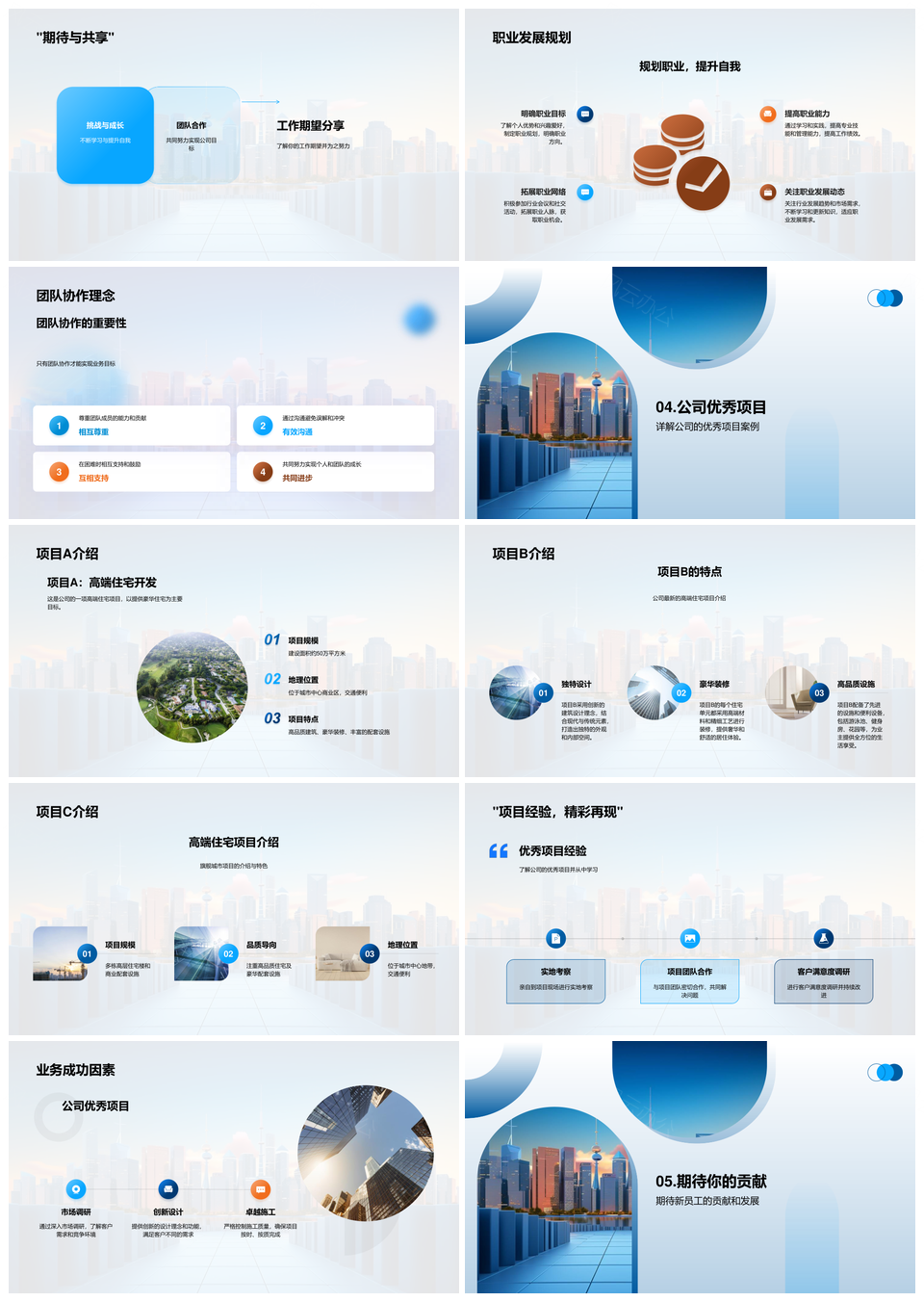 房地产新人公司项目开发经营理念PPT模板