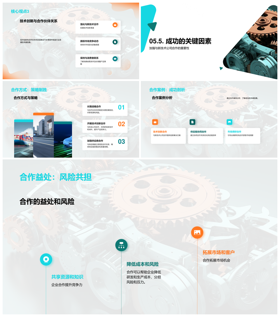 汽车零部件未来趋势与技术创新发展PPT模板