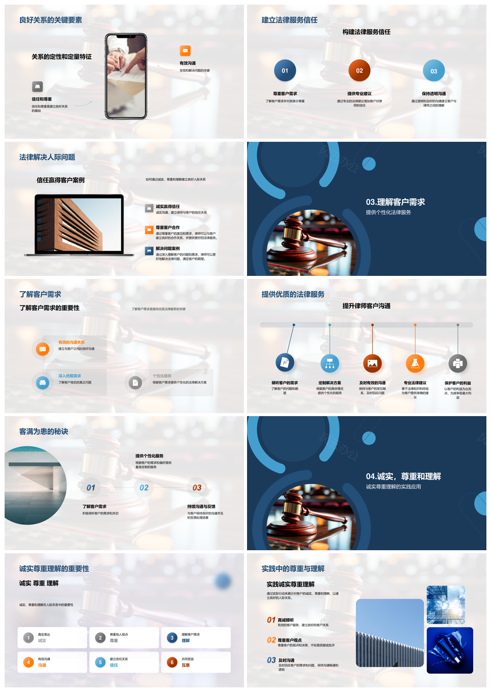 法律顾问人际交往信任尊重促满意PPT模板