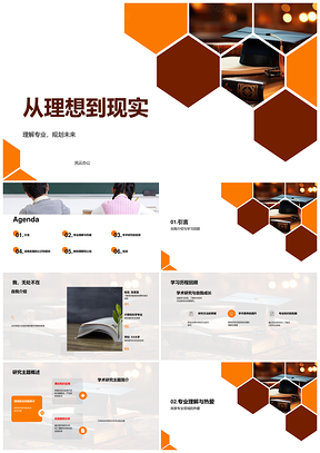 理想现实交织学术优势启航职业规划PPT模板
