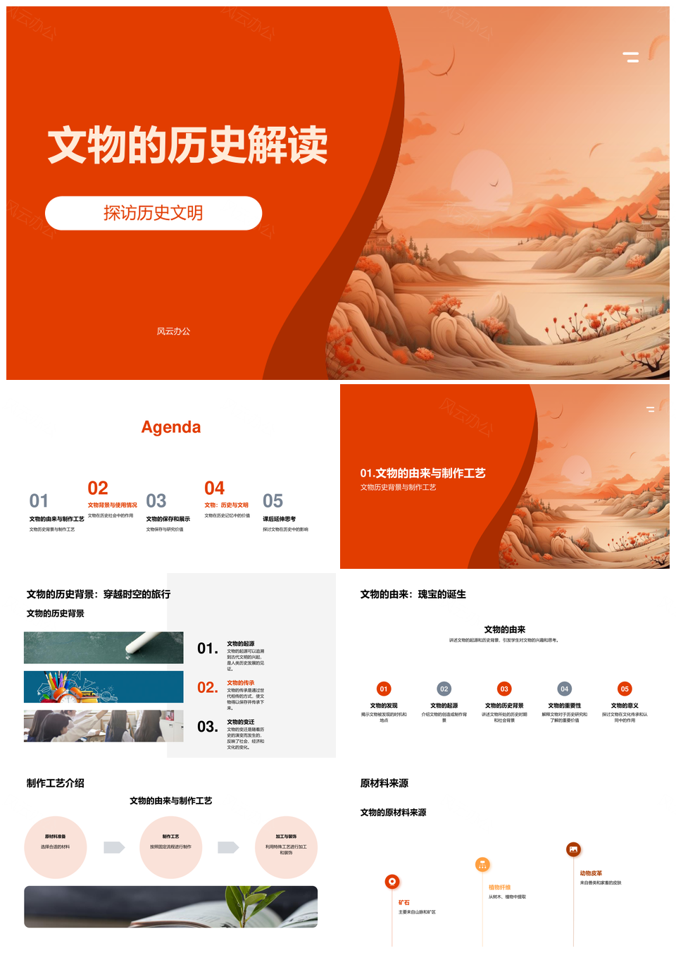 古代文物制作工艺历史背景社会解析PPT模板