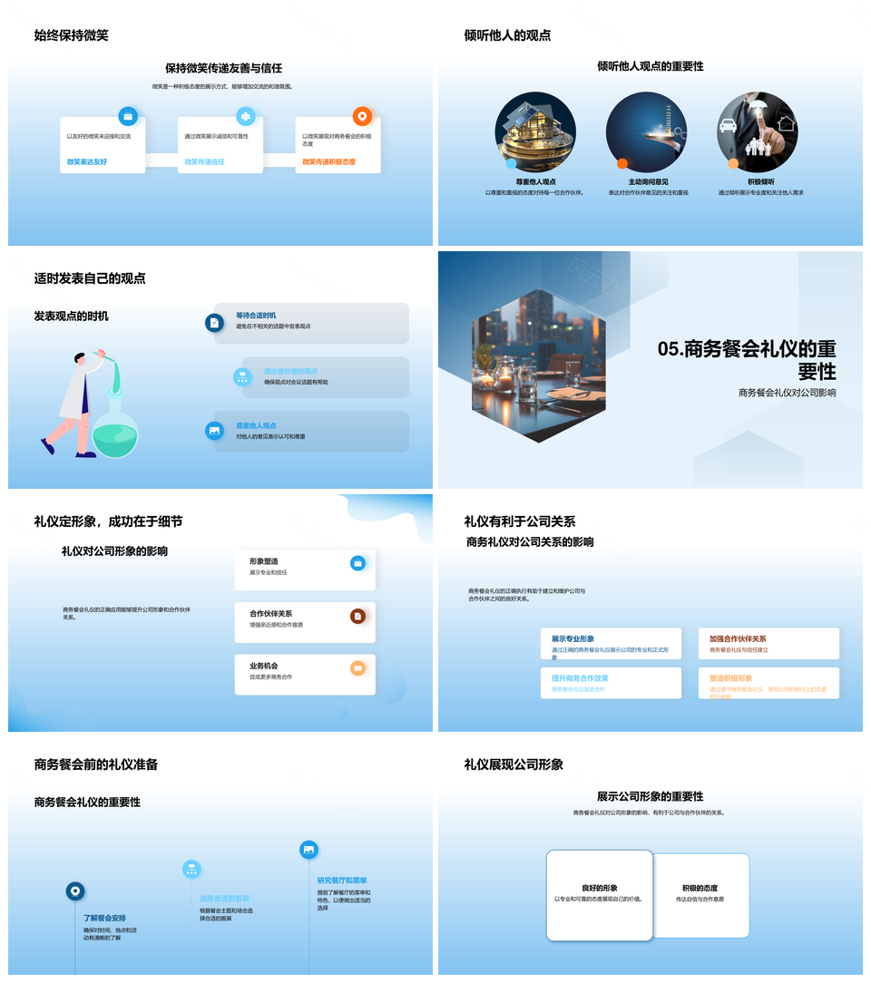 保险商务餐会礼仪培训PPT模板