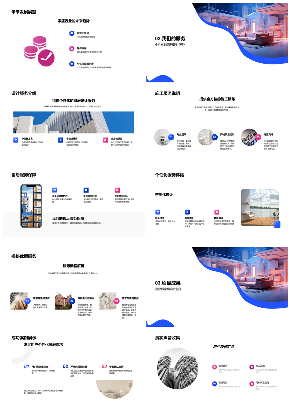 新潮家居设计全方位服务创业项目引领行业潮流PPT模板