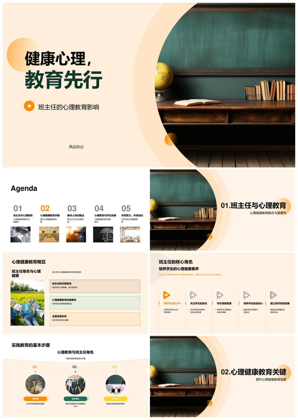 班主任引领初中心理健康教育教师研讨PPT模板