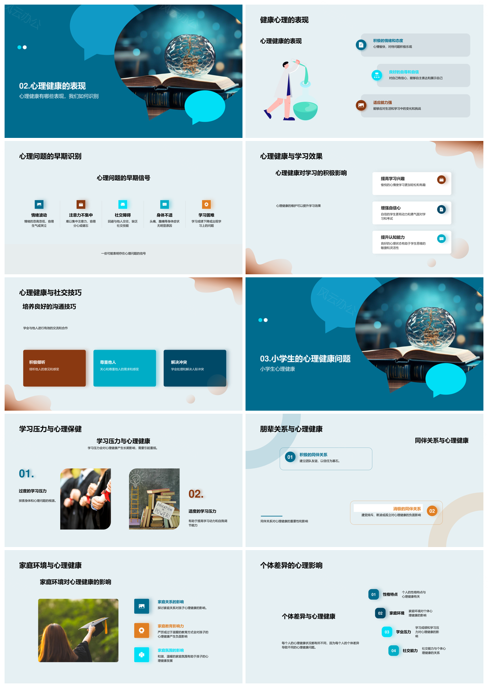 小学生心理健康素质培养与压力调节PPT模板