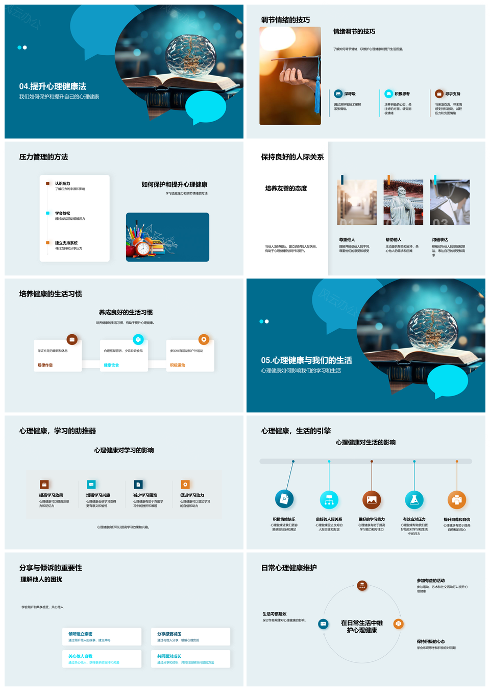 小学生心理健康素质培养与压力调节PPT模板
