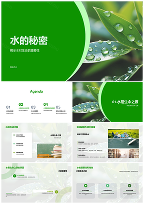 生命之源水秘节水护源科学珍惜PPT模板