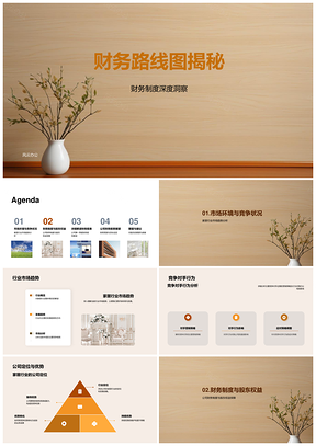 家居财务路线图解析市场竞对趋势财报制度股东权益定位PPT模板