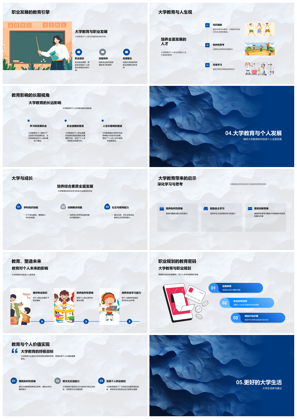 大学教育发展挑战下的学习深化体验提升PPT模板