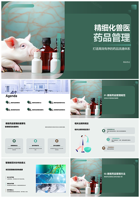 兽医药品规范管理教育医疗生物应用PPT模板