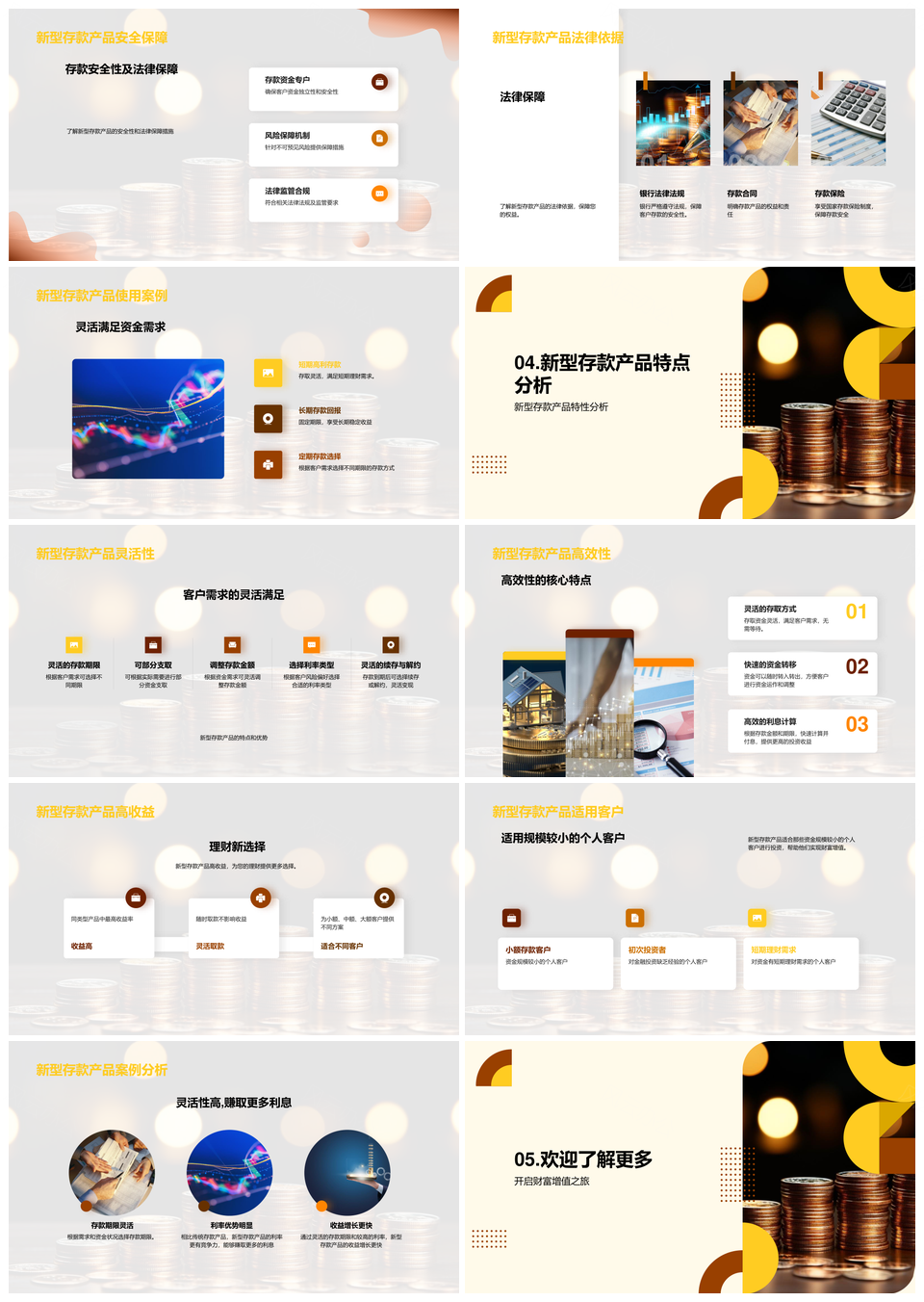 银行新存款产品类型优势解析与风险评估PPT模板