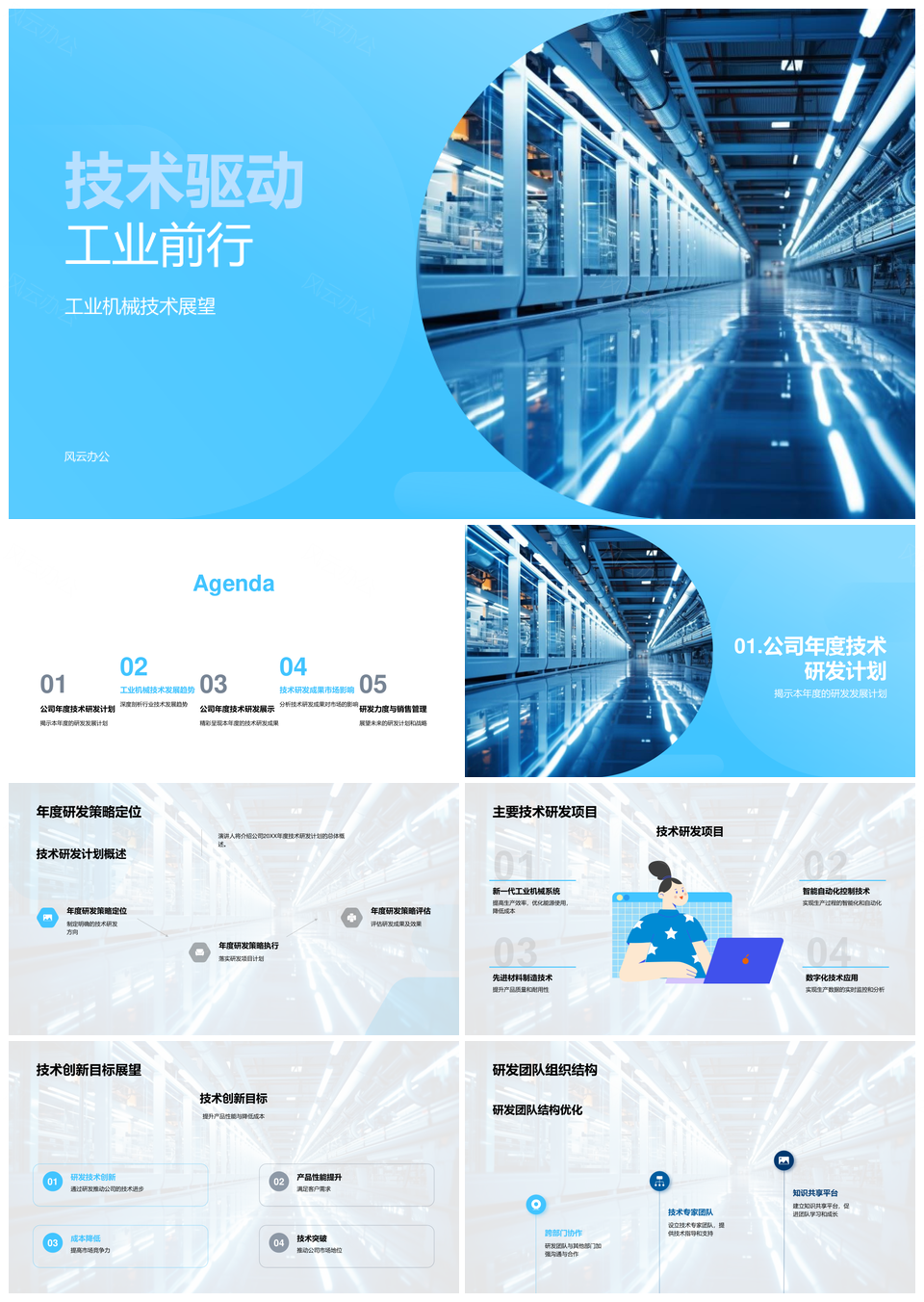 工业机械技术年度研发策略与创新成果PPT模板