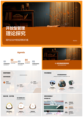 开放型管理理论现代企业应用研究PPT模板