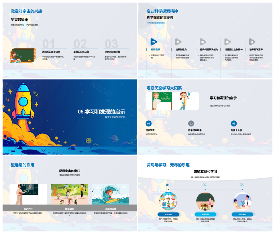 三年级科学太阳系行星教学课件模板