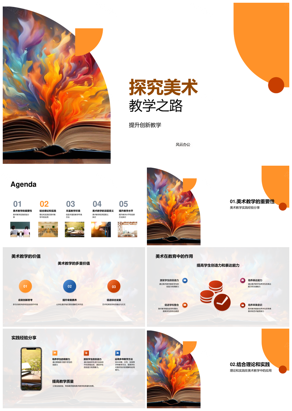 美术教学创新实践与理论提升PPT模板