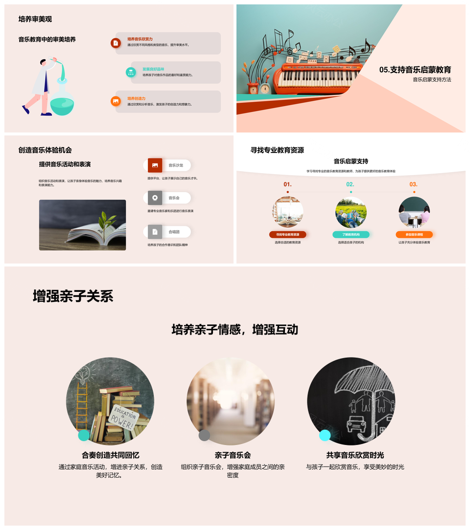 音乐启蒙教育激发才能创造力早期培育方法PPT模板