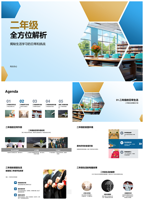二年级学习生活学科知识校园环境全解析PPT模板