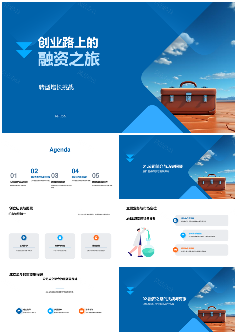 创业融资之路增长挑战与价值定位PPT模板